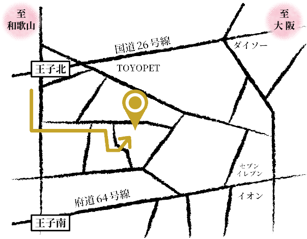 吉祥園寺までの地図
